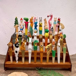 Creative Animal Shaped Wooden Pens with Fun Designs Ideal for Gifts and Promotions