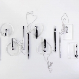 Customizable Anti-Theft Pen with Stand and Chain for Offices Banks and Promotions