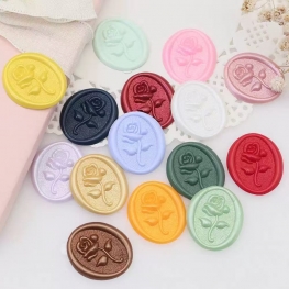3D Relief Customizable Wax Seal Stickers for Wedding Invitations Envelopes and Gift Packaging