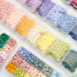 Flower-Shaped Star Fire Paint Beads Sealing Wax Bead Set 