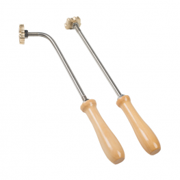 Vintage Style Cake Branding Iron Tool with Wooden Handle for Baking Embossing and Food Decorating