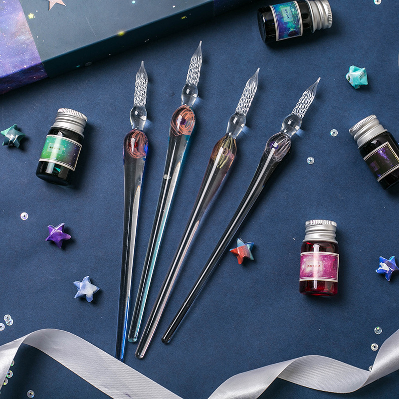 Starry Sky Glass Dip Pen